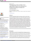 Cover page: Thinking about life in COVID-19: An exploratory study on the influence of temporal framing on streams-of-consciousness.