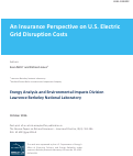 Cover page: An Insurance Perspective on U.S. Electric Grid Disruption Costs