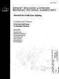 Cover page: Materials for Solid State Lighting