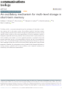 Cover page: An oscillatory mechanism for multi-level storage in short-term memory.