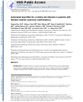 Cover page: Automated algorithm for counting microbleeds in patients with familial cerebral cavernous malformations