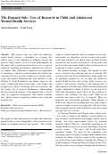 Cover page: The Demand Side: Uses of Research in Child and Adolescent Mental Health Services