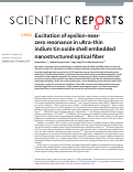 Cover page: Excitation of epsilon-near-zero resonance in ultra-thin indium tin oxide shell embedded nanostructured optical fiber.