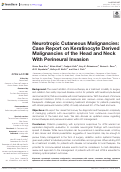 Cover page: Neurotropic Cutaneous Malignancies: Case Report on Keratinocyte Derived Malignancies of the Head and Neck With Perineural Invasion