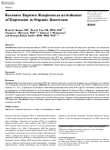 Cover page: EXCESSIVE DAYTIME SLEEPINESS AS AN INDICATOR OF DEPRESSION AMONG HISPANIC AMERICANS