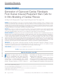 Cover page: Generation of Quiescent Cardiac Fibroblasts From Human Induced Pluripotent Stem Cells for In Vitro Modeling of Cardiac Fibrosis