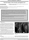 Cover page: Nail gun injury of the trachea and spinal cord