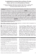 Cover page: Longitudinal Associations Between Dietary Protein Intake and Survival in Hemodialysis Patients