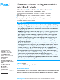 Cover page: Characterization of resting state activity in MCI individuals