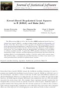 Cover page: Kernel-Based Regularized Least Squares in R ( KRLS ) and Stata ( krls )
