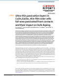 Cover page: Ultra-thin passivation layers in Cu(In,Ga)Se2 thin-film solar cells: full-area passivated front contacts and their impact on bulk doping