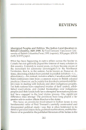 Cover page: Aboriginal Peoples and Politics: The Indian Land Question in British Columbia, 1849-1989. By Paul Tennant.