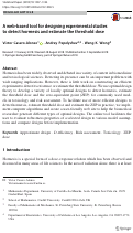 Cover page: A web-based tool for designing experimental studiesto detect hormesis and estimate the threshold dose