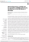 Cover page: Altered Expression of ACE2 and Co-receptors of SARS-CoV-2 in the Gut Mucosa of the SIV Model of HIV/AIDS