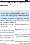 Cover page: Interactions with Combined Chemical Cues Inform Harvester Ant Foragers' Decisions to Leave the Nest in Search of Food