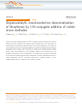 Cover page: Organocatalytic enantioselective dearomatization of thiophenes by 1,10-conjugate addition of indole imine methides