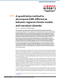 Cover page: A quantitative method to decompose SWE differences between regional climate models and reanalysis datasets