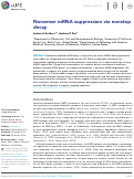 Cover page: Nonsense mRNA suppression via nonstop decay