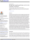 Cover page: Multiple light signaling pathways control solar tracking in sunflowers.