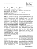 Cover page: Chemotherapy of ovarian cancer directed by the human tumor stem cell assay.