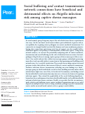 Cover page: Social buffering <i>and</i> contact transmission: network connections have beneficial and detrimental effects on <i>Shigella</i> infection risk among captive rhesus macaques.