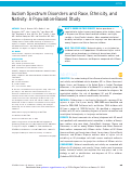 Cover page: Autism spectrum disorders and race, ethnicity, and nativity: a population-based study.