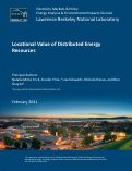 Cover page: Locational Value of Distributed Energy Resources