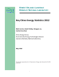 Cover page: Key China Energy Statistics 2012