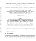 Cover page: A Structure Preserving Lanczos Algorithm for Computing the Optical Absorption Spectrum