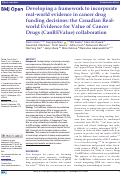 Cover page: Developing a framework to incorporate real-world evidence in cancer drug funding decisions: the Canadian Real-world Evidence for Value of Cancer Drugs (CanREValue) collaboration