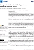 Cover page: Survey on the Past Decade of Technology in Animal Enrichment: A Scoping Review.