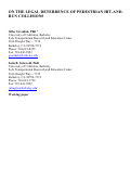 Cover page of On the legal deterrence of pedestrian hit-and-run collisions