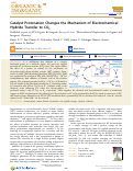 Cover page: Catalyst Protonation Changes the Mechanism of Electrochemical Hydride Transfer to CO2.