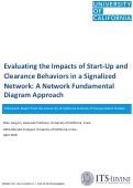 Cover page of Evaluating the Impacts of Start-Up and Clearance Behaviors in a Signalized Network: A Network Fundamental Diagram Approach