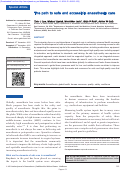 Cover page: The path to safe and accessible anaesthesia care.