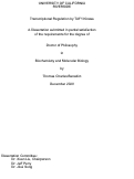 Cover page: Transcriptional Regulation by TAF1 Kinase