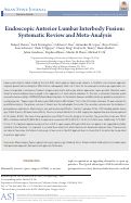 Cover page: Endoscopic Anterior Lumbar Interbody Fusion: Systematic Review and Meta-Analysis.