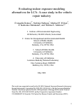 Cover page: Evaluating indoor exposure modeling alternatives for LCA: A case study in the vehicle repair industry