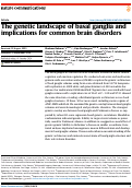 Cover page: The genetic landscape of basal ganglia and implications for common brain disorders.