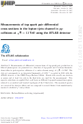 Cover page: Measurements of top-quark pair differential cross-sections in the lepton+jets channel in pp collisions at s=13 TeV using the ATLAS detector