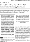 Cover page: Abnormal sterol metabolism in patients with Conradi‐Hünermann‐Happle syndrome and sporadic lethal chondrodysplasia punctata