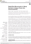 Cover page: Rapid Eye Movements in Sleep Furnish a Unique Probe Into Consciousness.