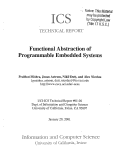 Cover page: Functional abstraction of programmable embedded systems