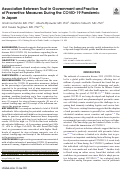 Cover page: Association Between Trust in Government and Practice of Preventive Measures During the COVID-19 Pandemic in Japan