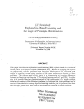 Cover page: LT revisited : explanation-based learning and the logic of Principia mathematica