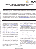 Cover page of Evaluation of Vertical Seismic Load Effects Specified in the United States Building Code