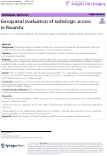 Cover page: Geospatial evaluation of radiologic access in Rwanda.