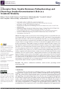 Cover page: A Receptor Story: Insulin Resistance Pathophysiology and Physiologic Insulin Resensitization's Role as a Treatment Modality.