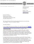 Cover page of UC Comments to NSF on Common Disclosure Forms for the Biographical Sketch and Current and Pending (Other) Support