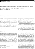 Cover page: Experimental investigation of bidensity slurries on an incline